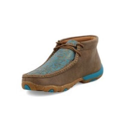 Twisted X Ladies Brown and Teal Chukka Driving Moc