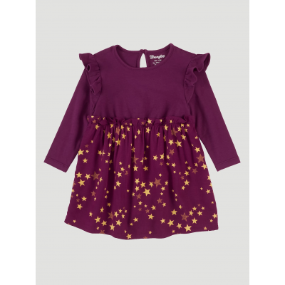 Wrangler Baby Girl Purple Ruffle Dress