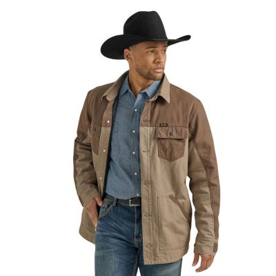 Wrangler® Men's Mixed Canvas Chore Jacket - Sandstone