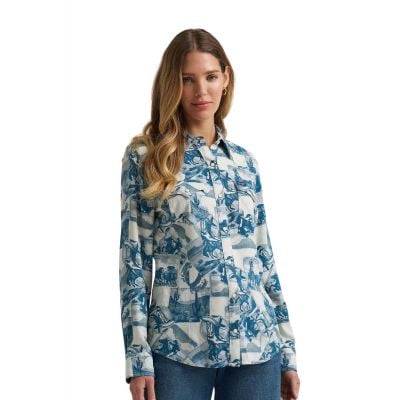 Wrangler Women's Americana Western Snap Shirt