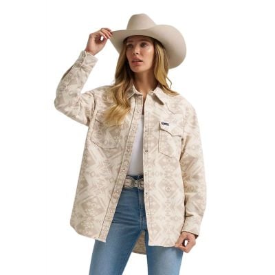 Wrangler Women's Cream Americana Boyfriend Shirt
