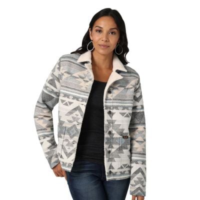 Wrangler® Women's Retro® Sherpa Lined Southwestern Barn Coat 