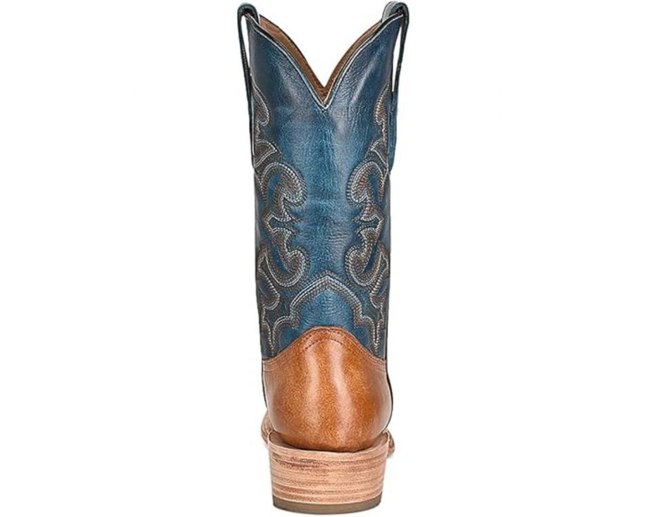 Mens Leather Embroidery Sq Toe,A4378 display picture 2