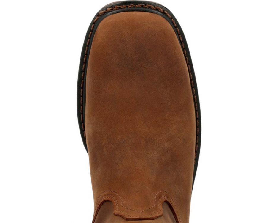 Georgia Boot Herren Carbo-Tec LTX – 20,3 Cm Arbeitssstiefel, Wasserdicht, Braun, Mit Stahlkappe (weiche Zehen)