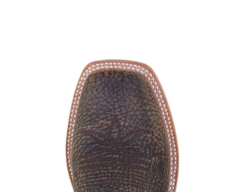 Bottes Cowboy Hyer Hazelton 11" Marron - Cuir, Taille M, à Enfiler, Grade B Avec Défauts