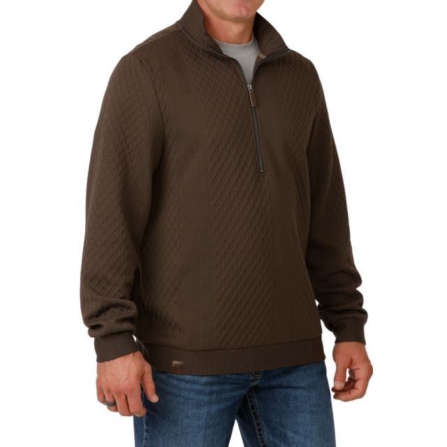 Cinch Men's Brown 1/2 Zip Pullover