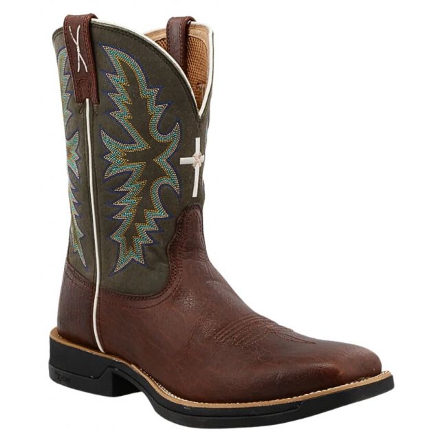 Twisted X Men's 11'' Tech X Western Boot - Brown & Green