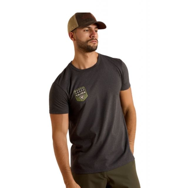 Ariat Men's Ariat Stripe Patriotic Badge T-Shirt