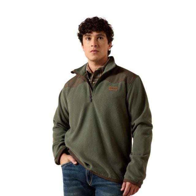 Ariat Men's Green Basis Fleece Pullover