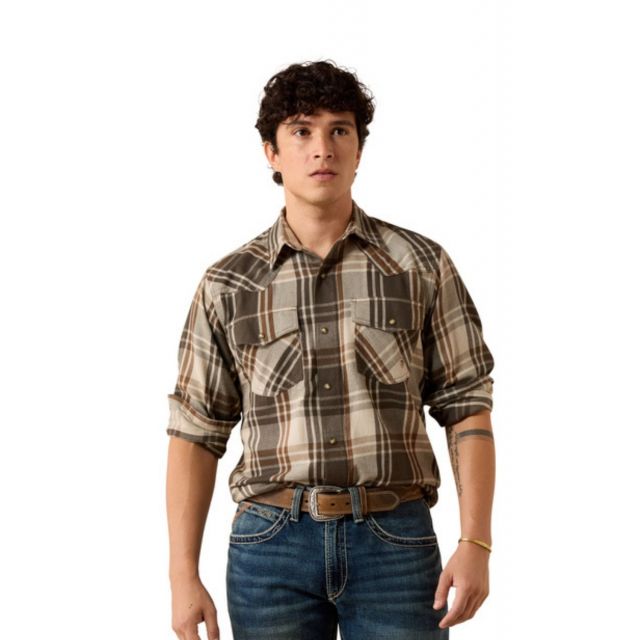 Ariat Men's Green Retro Howell Snap Shirt