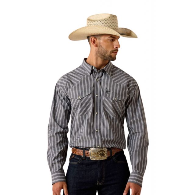 Ariat Men's Grey Pro Series Theron Classic Fit Snap Shirt