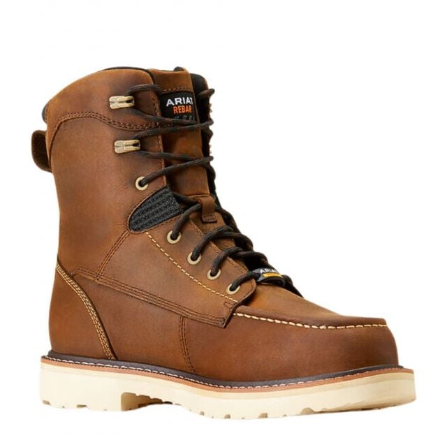 Ariat Men's Rebar Lift 8" Waterproof Composite Toe Work Boot - Distressed Brown