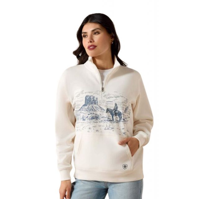 Ariat Women's Tan Traveler 1/2 Zip Sweatshirt