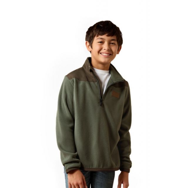 Ariat Youth Green Basis Fleece Pullover