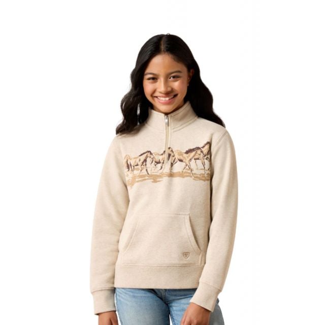Ariat Youth Running Wild 1/4 Zip Sweatshirt