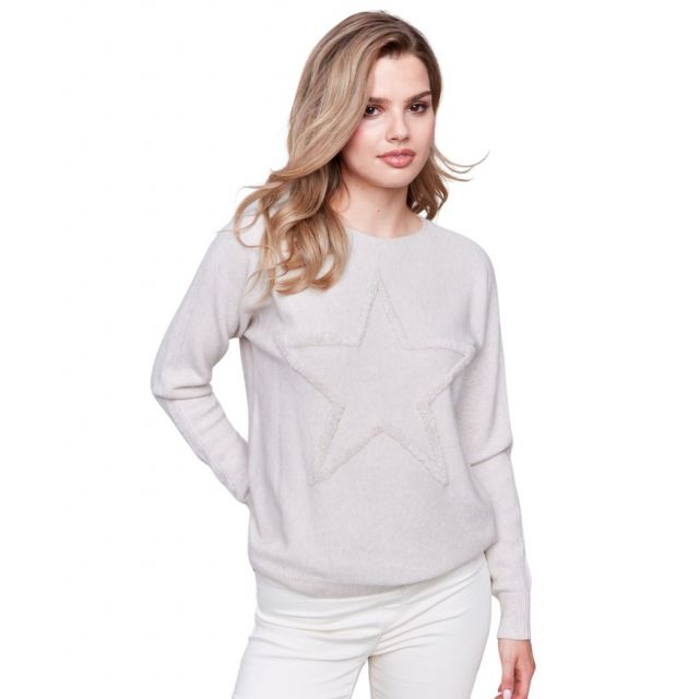 Charlie B Long Sleeve Super Plush Sweater - Almond