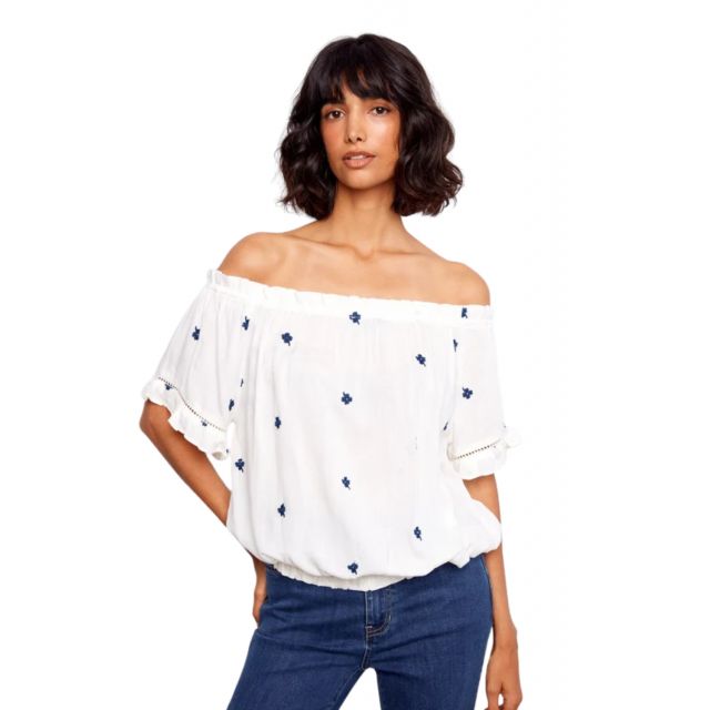 Charlie B Women's SS Off The Shoulder Blouse