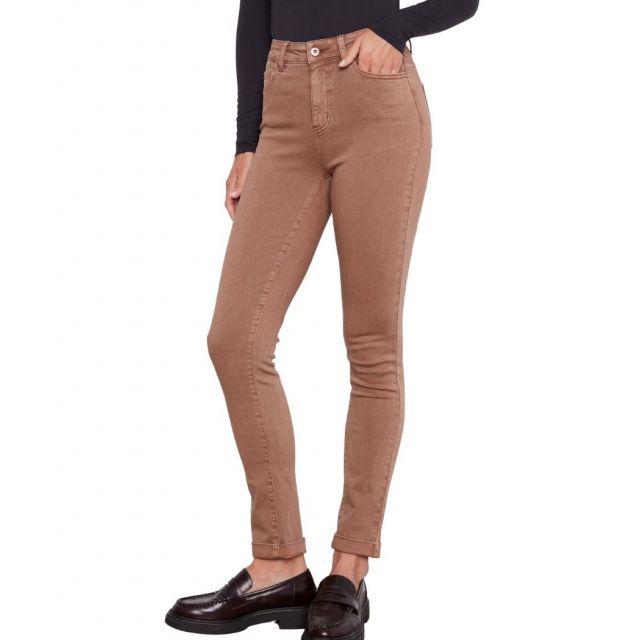 Charlie B Women's Truffle Slim Twill Pants