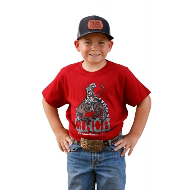 Cinch Boy's Burgundy Short Sleeve Tee