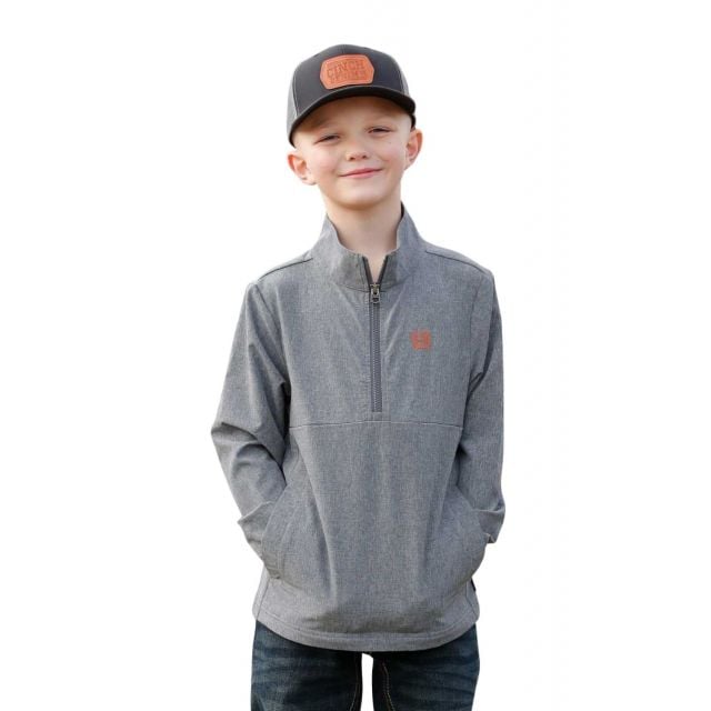 Cinch Boys (Matching Dads) Gray 1/2 Zip Windbreaker