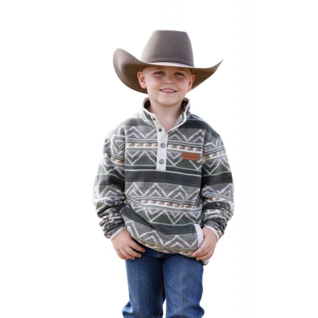 Cinch Boy's Olive Polar Fleece