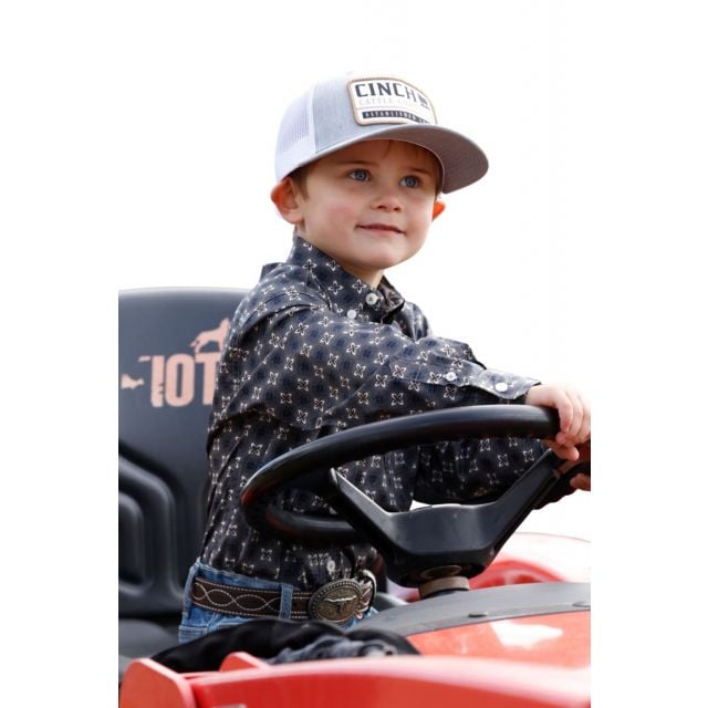 Cinch Infant Boy's Khaki Long Sleeve Print Shirt