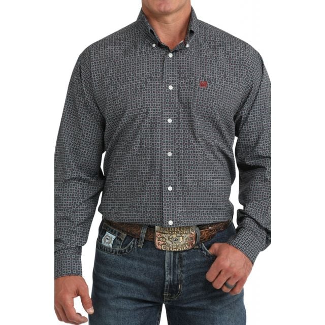 Cinch Men's Blue Long Sleeve Arenaflex Shirt