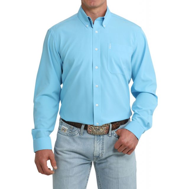 Cinch Men's Blue Long Sleeve Modern Shirt