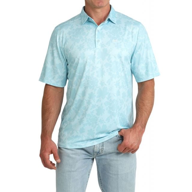 Cinch Men's Blue Short Sleeve Arenaflex Polo