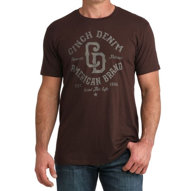 Cinch Men's Brown Short Sleeve Tee