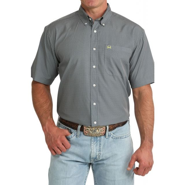 Cinch Men's Grey Short Sleeve Arenaflex Shirt