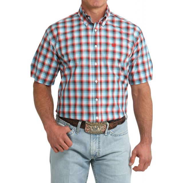 Cinch Men's Multi Plaid Short Sleeve Shirt
