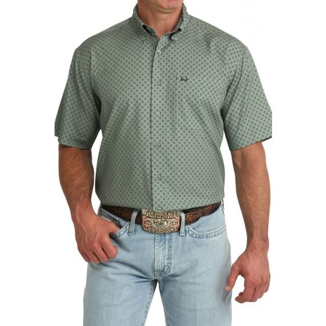 Cinch Men's Olive Short Sleeve Arenaflex Shirt