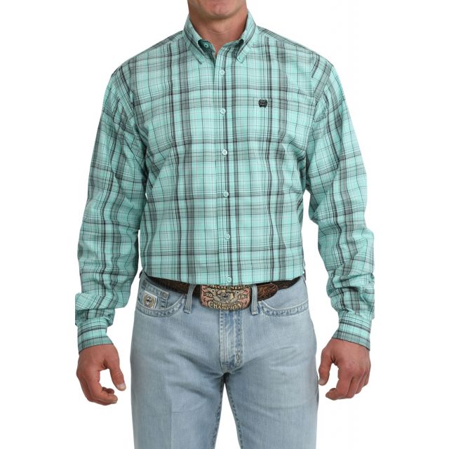 Cinch Men's Turquoise Long Sleeve Shirt