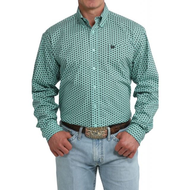 Cinch Men's Turquoise Long Sleeve Shirt