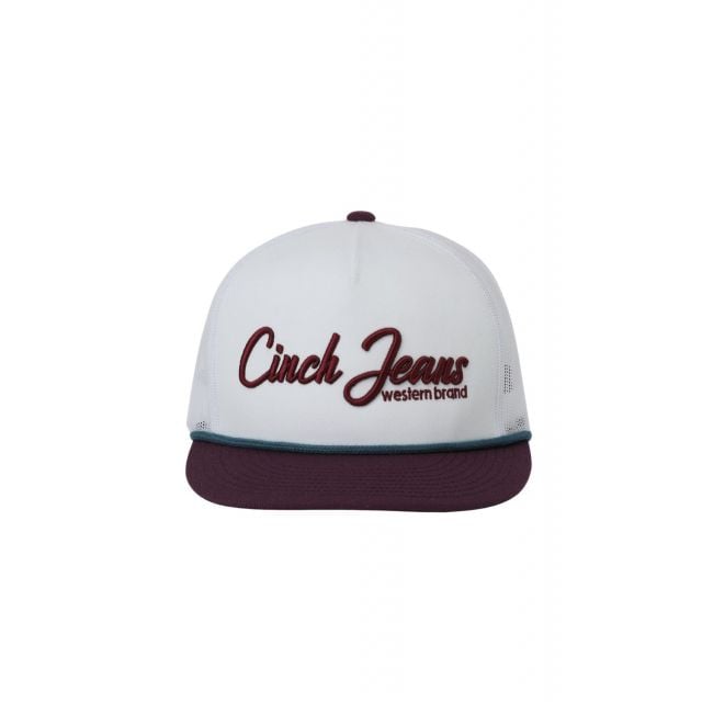 Cinch Men's White Flexfit Trucker Cap
