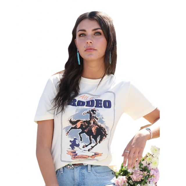 Cruel Denim Women's (Matching Girls) Cream Short Sleeve Tee