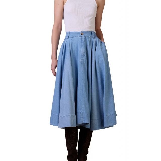 Double D Ranch Women's Buckskin Blues Skirt