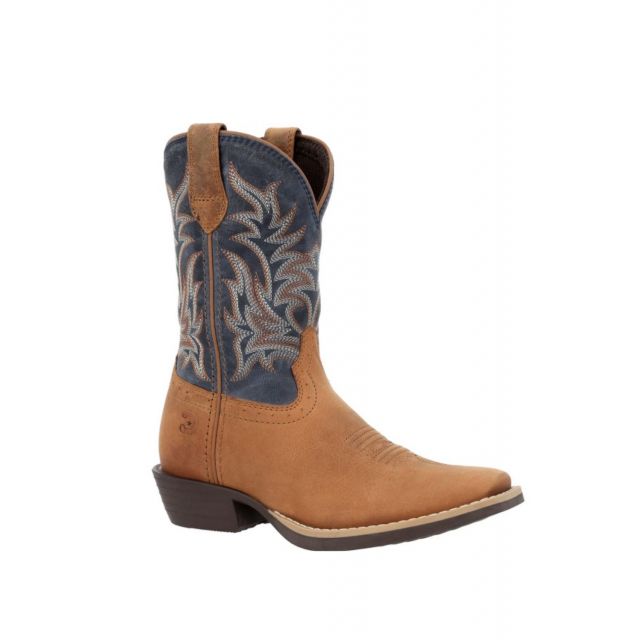 Durango Child Brown/Denim Blue Shyloh 8" Western Boot