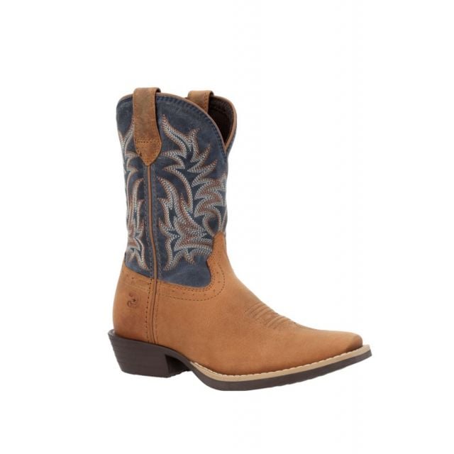 Durango Youth Brown/Denim Blue Shyloh 8" Western Boot
