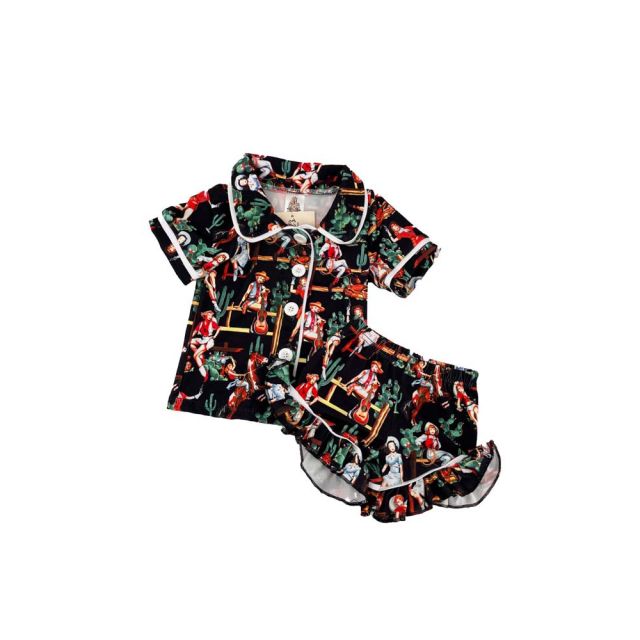 Kids Retro Cowgirl Pajama Set