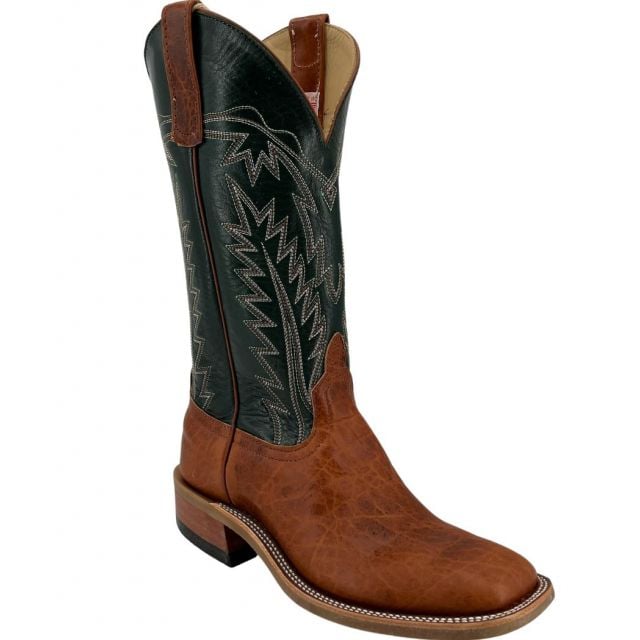 Kleinschmidt's Exclusive Women's Anderson Bean Tan Navajo Bison/Green Velvet Kidskin Roper