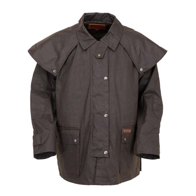 Outback Trading Co Brown Oilskin Bush Ranger Jacket