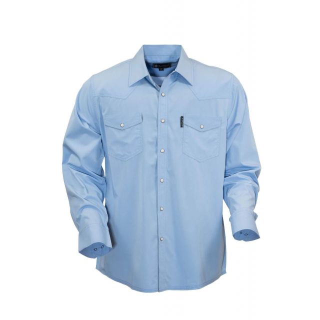 Outback Trading Men's Blue MOAB Western Snap Bamboo Shirt