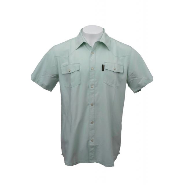 Outback Trading Men's Mint Short Sleeve MOAB Western Snap Bamboo Shirtrt
