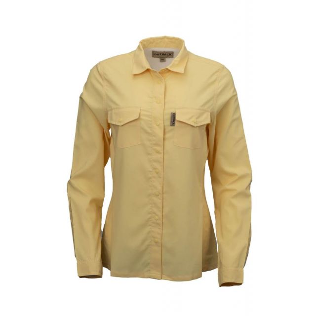 Outback Trading Women's Yellow Long Sleeve Sierra Snap Bamboo Shirt