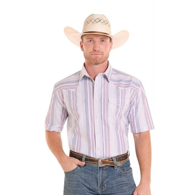 Panhandle Slim Men's Blue SS Shirt