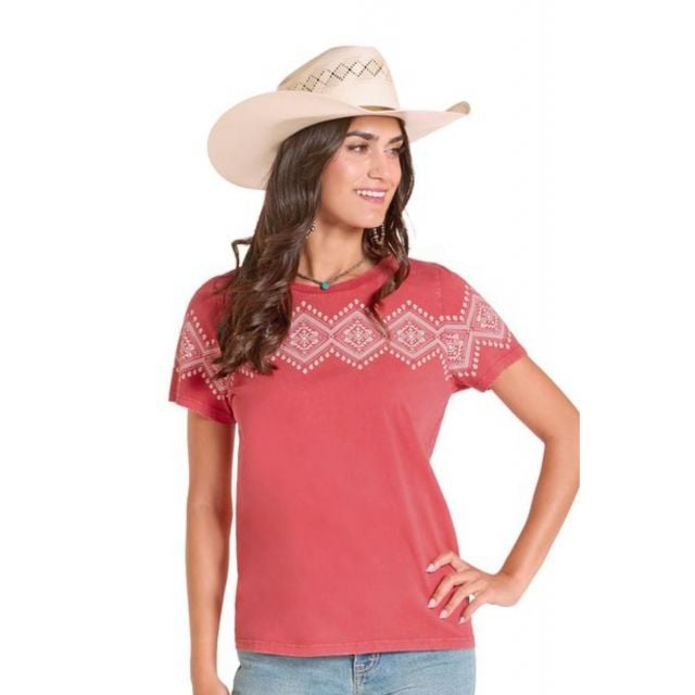 Panhandle Slim Red Border Tee