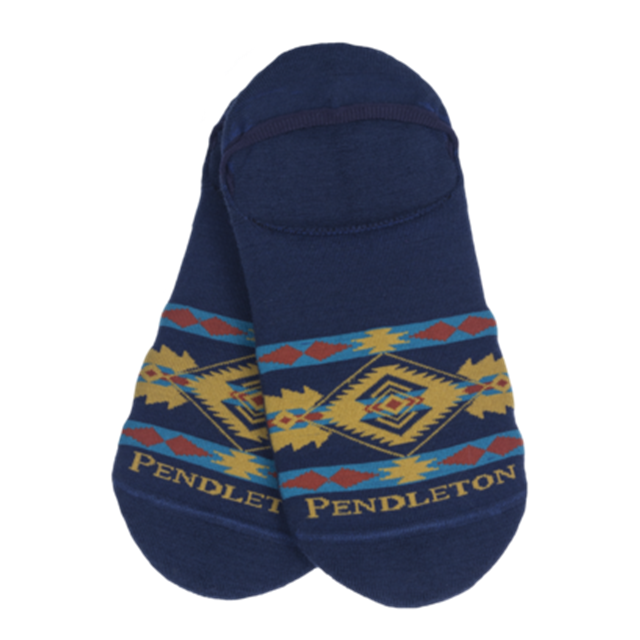 Pendleton Navy Harding Moc No Show Sock