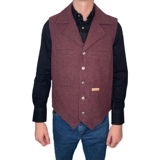 Powder River Men's Burgundy Vest